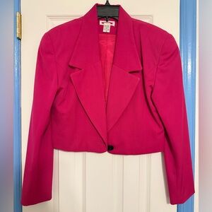 Vintage Hot Pink Cropped Blazer Size 8